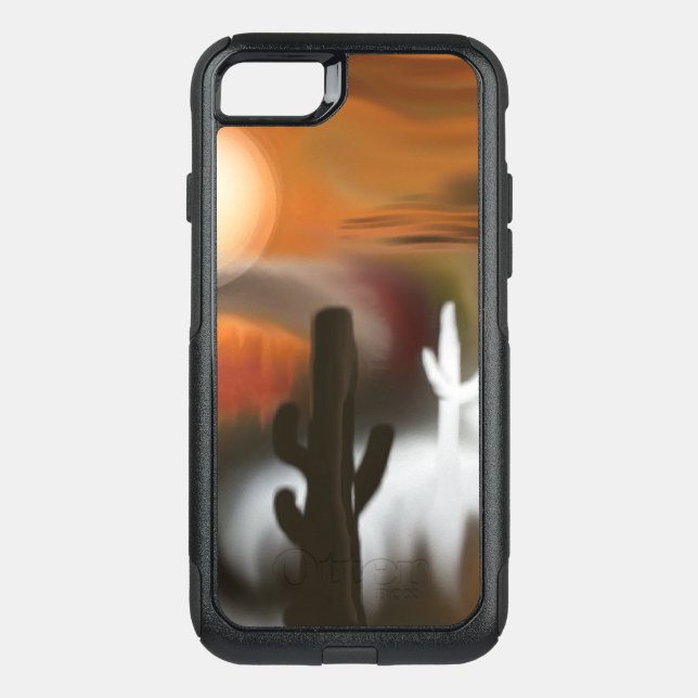 Fire and Ice Southwestern Abstract Art Otterbox iPhone Case (Back)