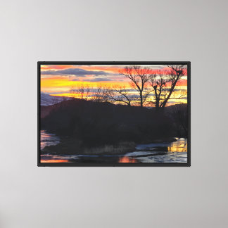 Fire and Ice Stretched Canvas Print