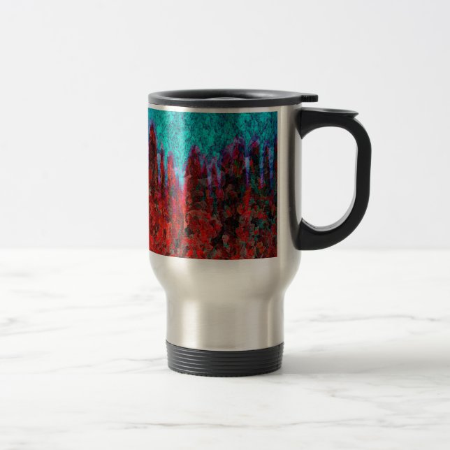 Fire and ice texture travel mug (Right)