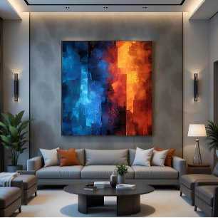 Fire and Ice: The Duality Canvas Print