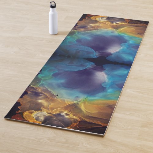 Fire and Ice The Lonely Abstract Nebula  Yoga Mat