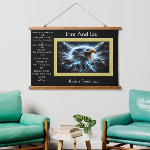 Fire And Ice Thunderbird Ascending  Hanging Tapestry