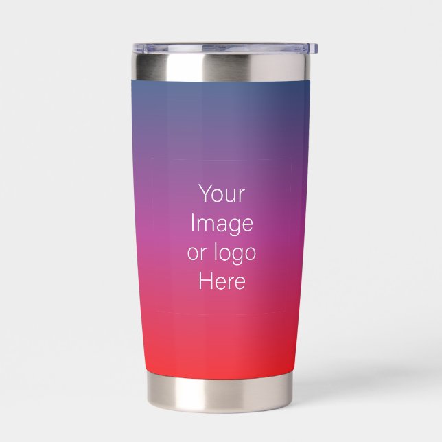 Fire And Ice Traveler Gradient Personalize Insulated Tumbler (Left)