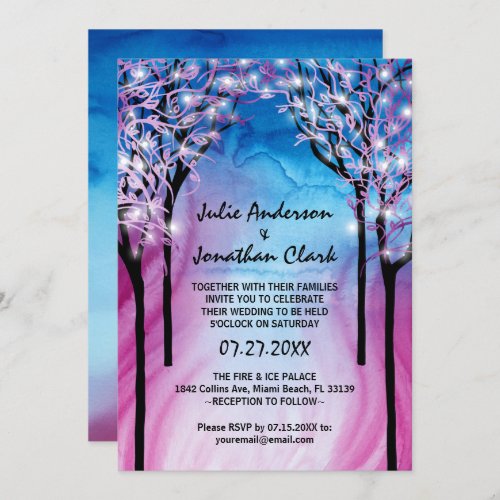 Fire and Ice Wedding Invitation Template