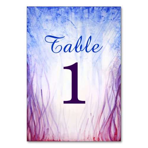 Fire and Ice Wedding Table Number Cards