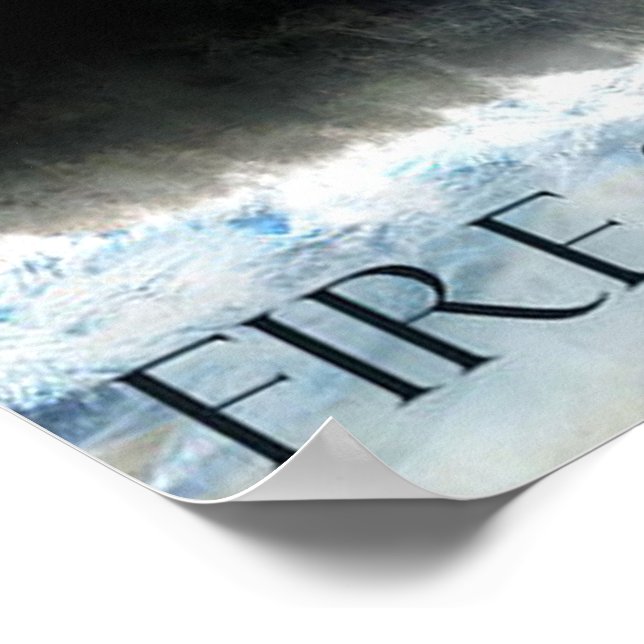 Fire And Ice With Fire Fighting Ice Dragons Poster | Zazzle