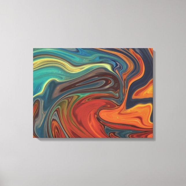 fire and ice wrapped canvas print (Front)