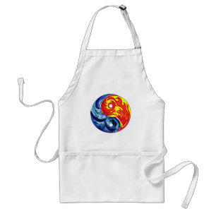 Fire and Ice Yin-Yang Adult Apron