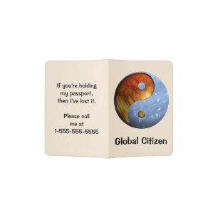 Fire and Ice Yin Yang Passport Holder