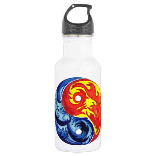 Fire and Ice Yin_Yang Stainless Steel Water Bottle