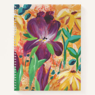 Fire and Iris spiral notebook