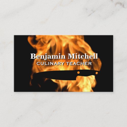Fire and Knife Business Card