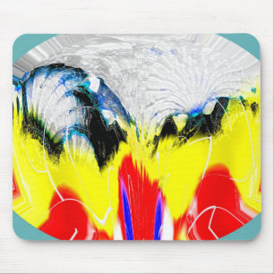 Fire and melting ice mouse pad