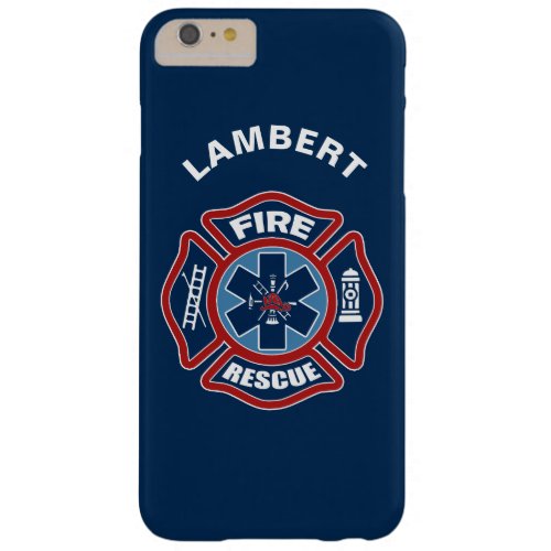 Fire and Rescue Red and Blue Barely There iPhone 6 Plus Case