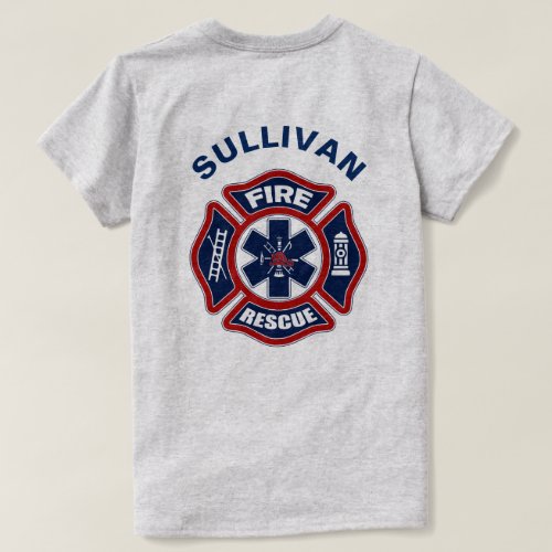 Fire and Rescue Red and Blue T_Shirt