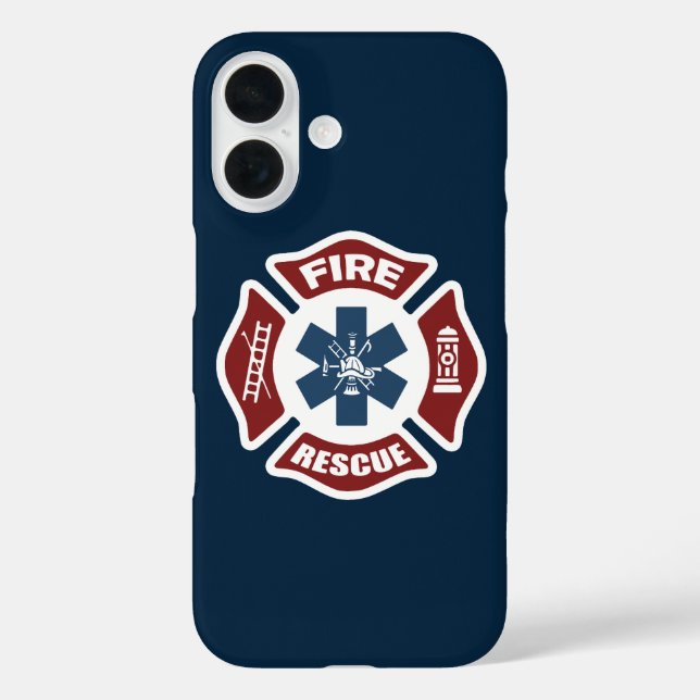 Fire and Rescue Red White and Blue Case-Mate iPhone Case (Back)
