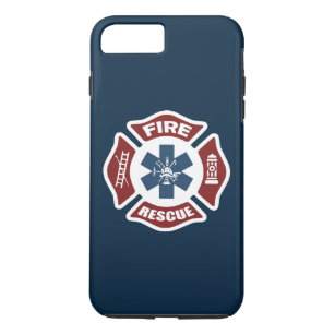 Fire and Rescue Red White and Blue iPhone 8 Plus/7 Plus Case