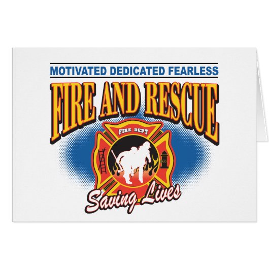 Fire and Rescue Saving Lives Cards (Front Horizontal)