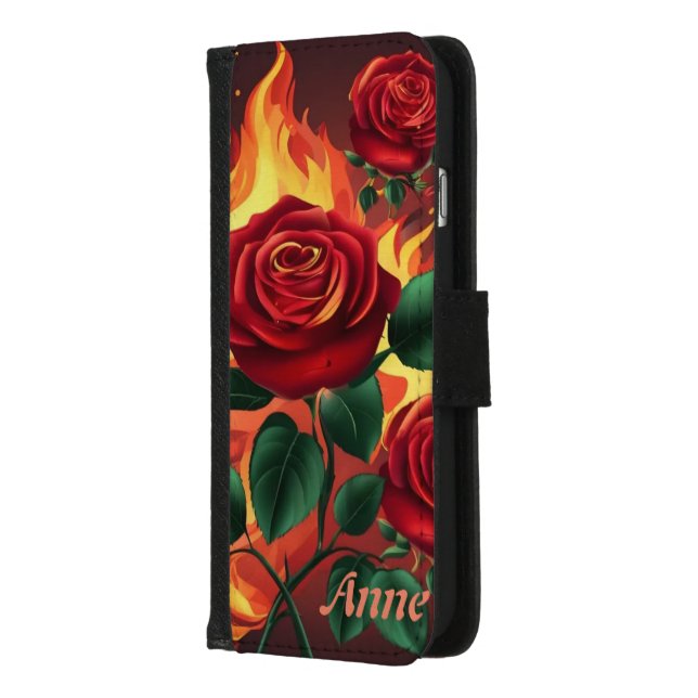 Fire and Roses iphone phone case (Left)