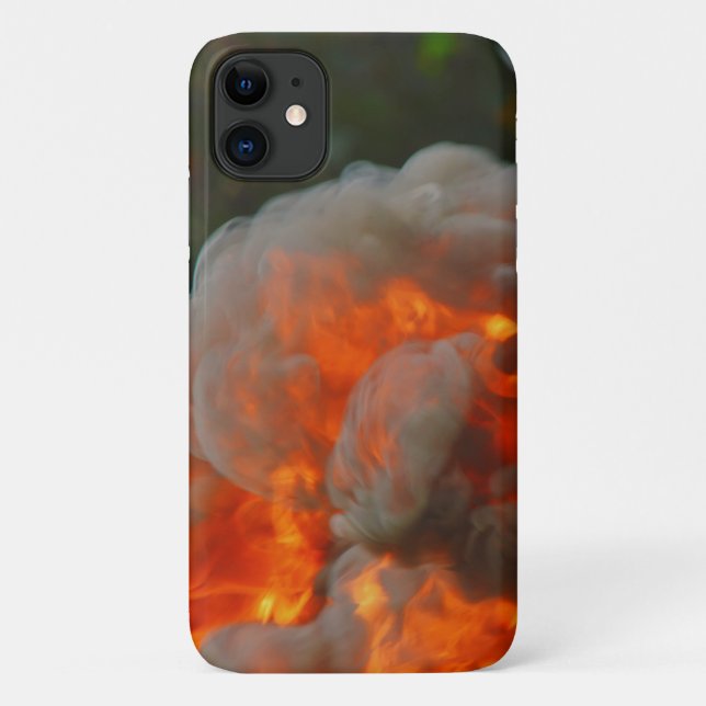 Fire and Smoke Billowing Flames Phone Case (Back)