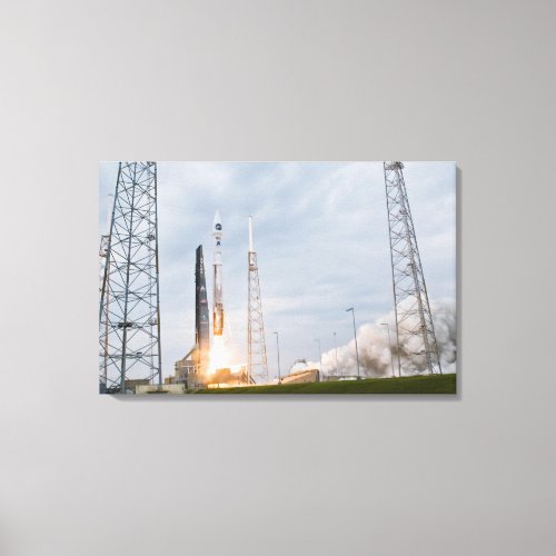 Fire and smoke signal the liftoff canvas print