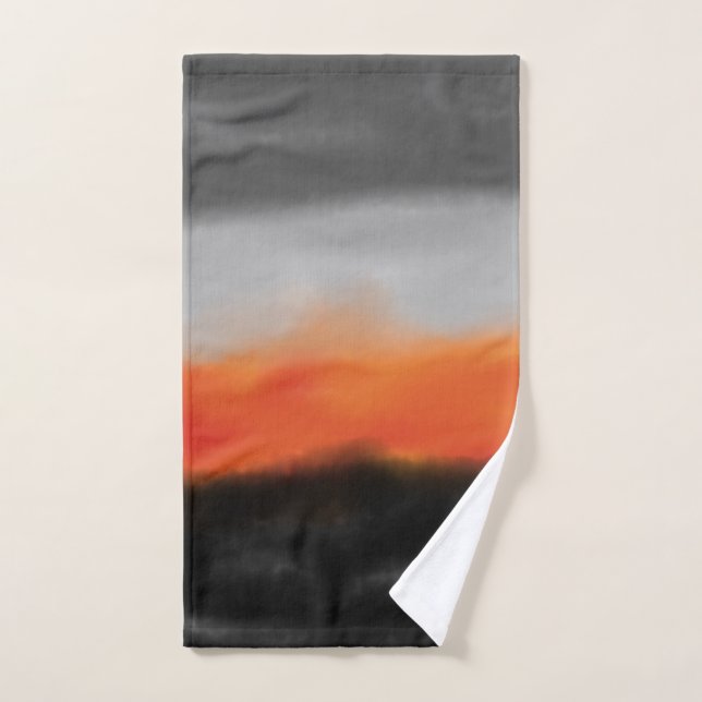 Fire and Smoke Watercolor Hand Towel (Hand Towel)