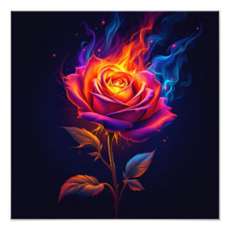Fire and the Rose Photo Print
