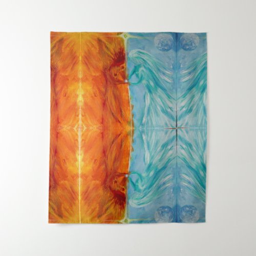 Fire and Water Divine Masculine and Feminine Tapestry