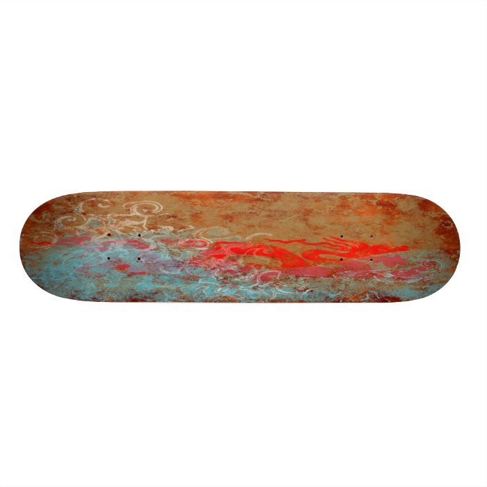 fire and water skateboard deck