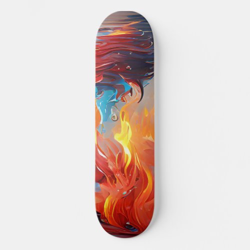 Fire and Water Skateboard Design