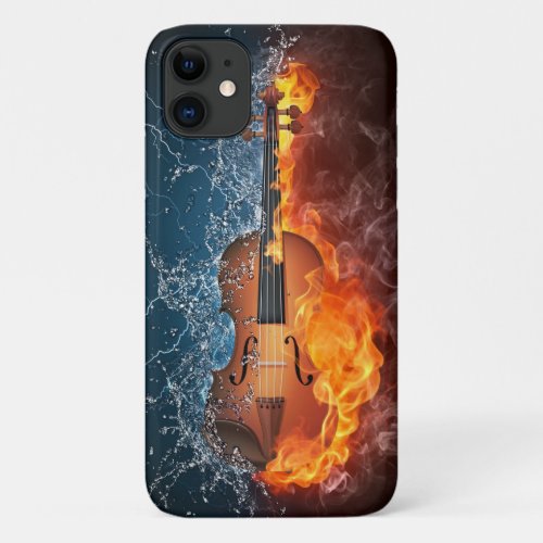 Fire and Water Violin iPhone 11 Case