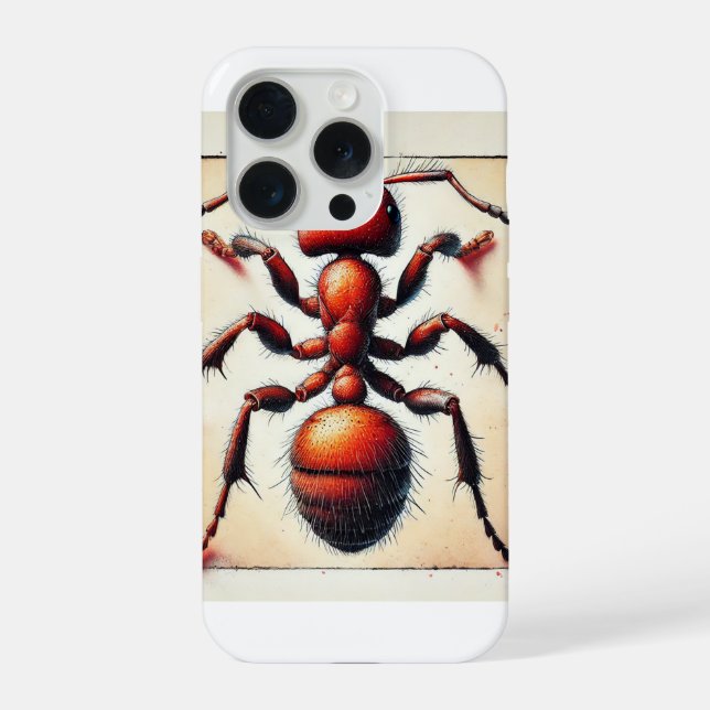 Fire Ant Dorsal View 051124IREF224 - Watercolor iPhone Case (Back)