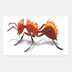 Fire Ant Rectangular Sticker
