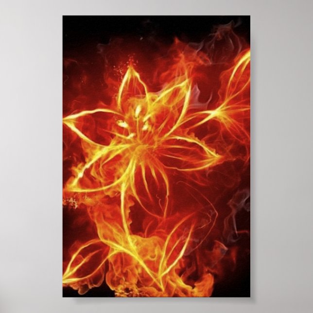 fire_art_12jpg fire flames digital poster (Front)