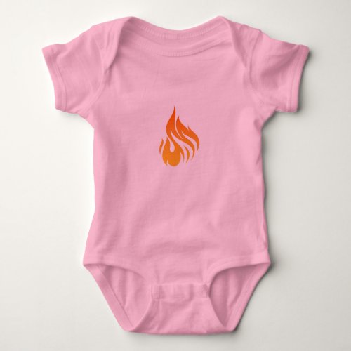 Fire art design baby bodysuit