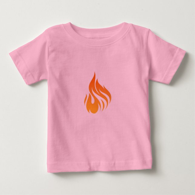 Fire art design baby T-Shirt (Front)