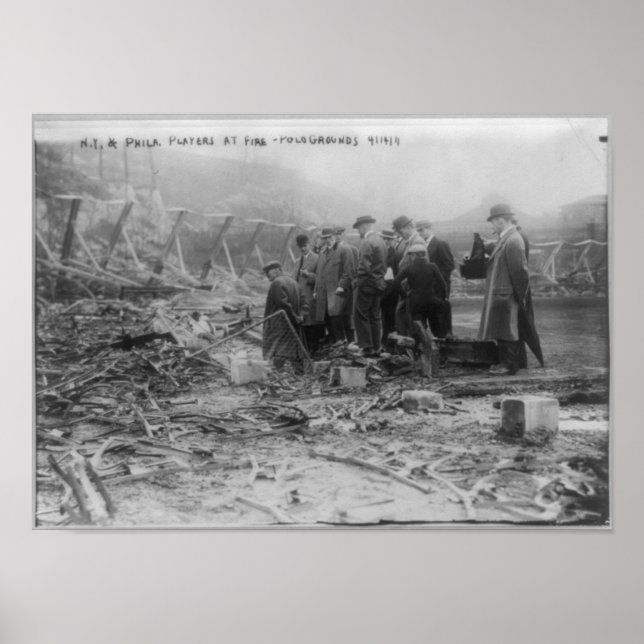 FIRE at Polo Grounds, New York 1911 Poster (Front)