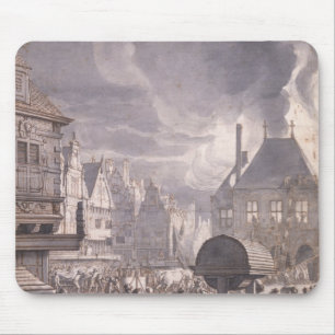 Fire at the Old Town Hall in Amsterdam Mouse Pad