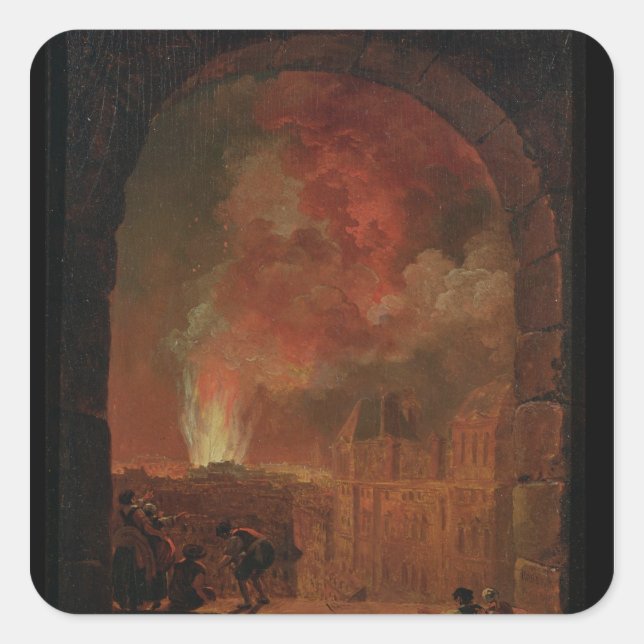 Fire at the Opera of the Palais-Royal Square Sticker (Front)
