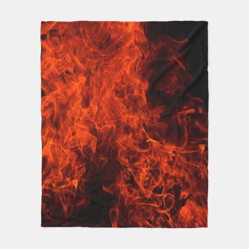 Fire background flame black hot fleece blanket