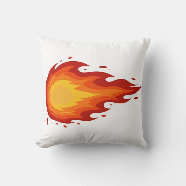 Fire ball and shield throw pillow (Front)