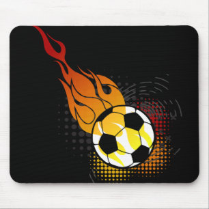 Fire Ball Soccer Mousepad