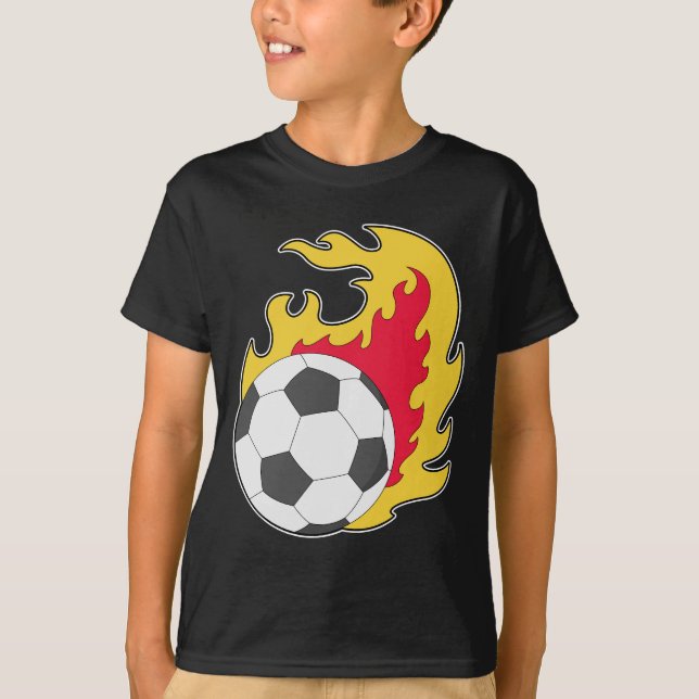 Fire ball Soccer T-Shirt (Front)