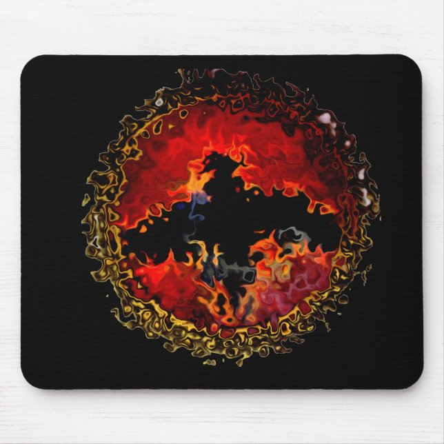 Fire Bat Wild Animal Mouse Pad (Front)