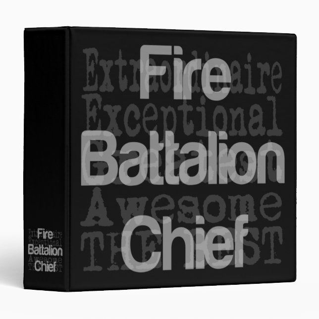 Fire Battalion Chief Extraordinaire 3 Ring Binder (Front/Spine)