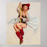 Fire Belle Always Ready Pin Up Poster at Zazzle