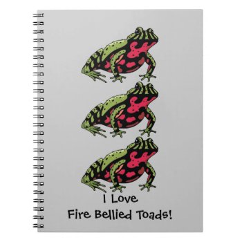 Fire Bellied Toad Love (customizable) Notebook by foreverpets at Zazzle