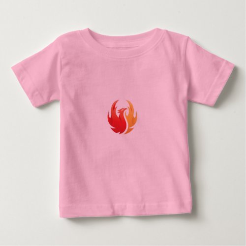 Fire bird red mixture design baby T_Shirt