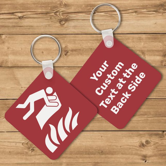 Fire Blanket Safety Sign Keychain (Creator Uploaded)