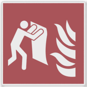 Fire Blanket Safety Sign Sticker